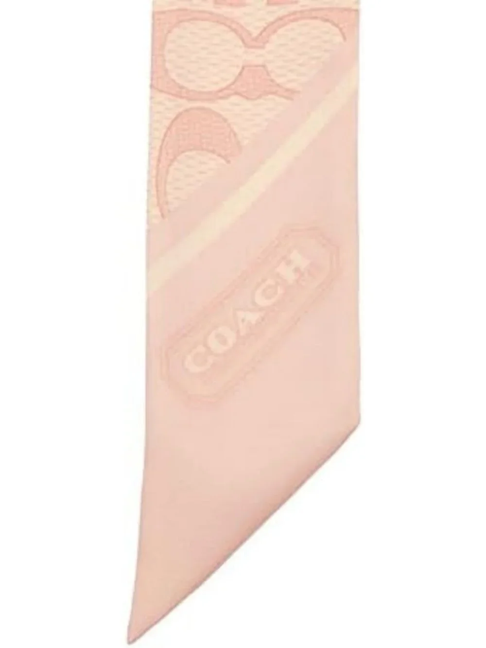 Vintage Silk Skinny Scarf with Signature C Print - Chic Accessory for Any Outfit